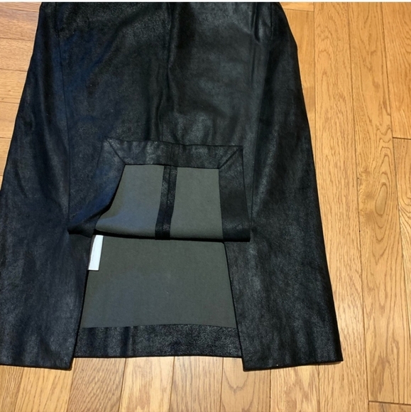 Theory lamb leather skirts midi size  2 - Picture 6 of 8